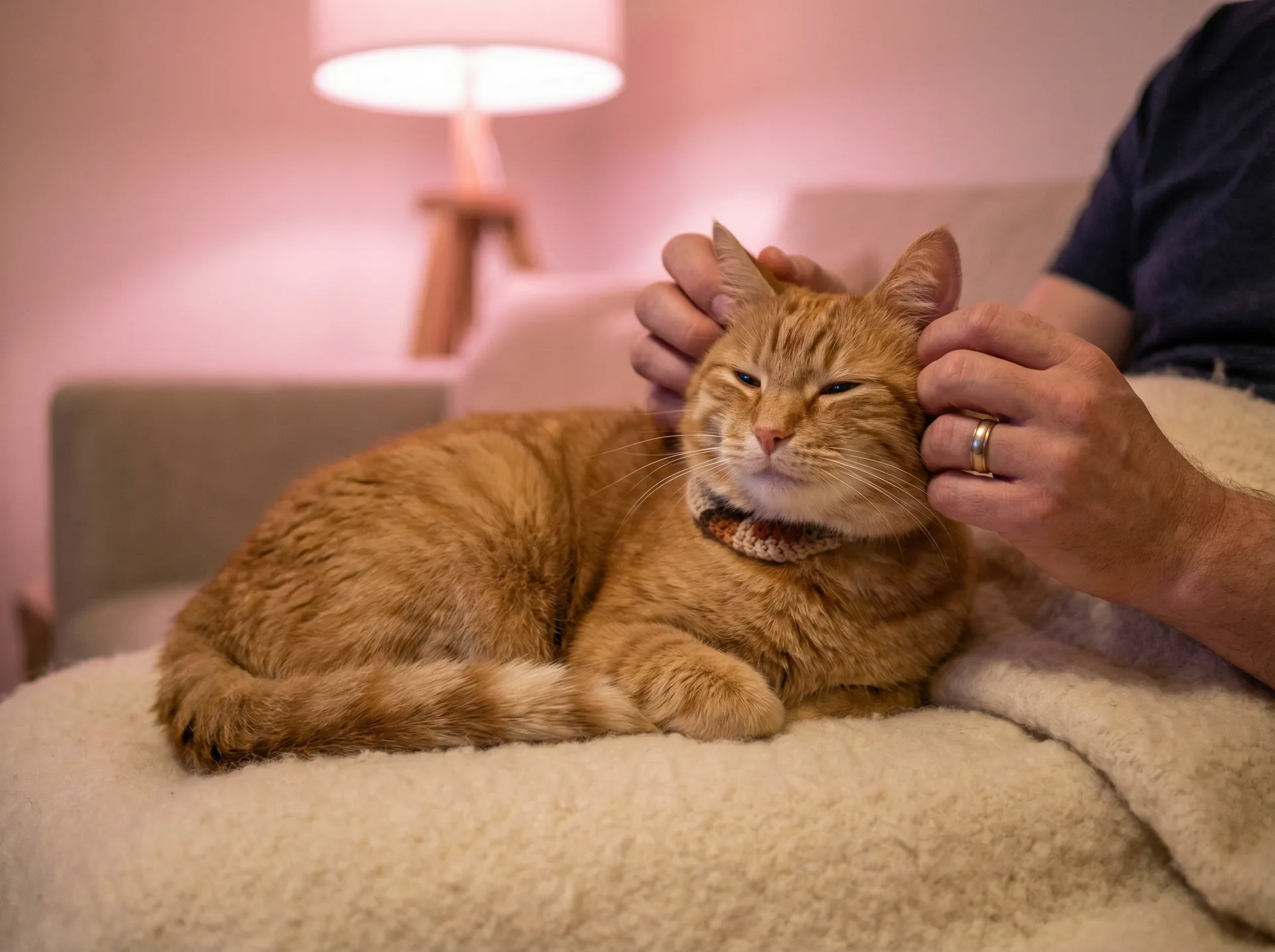 猫咪被温柔抚摸的幸福时刻 - 忘忧草影视